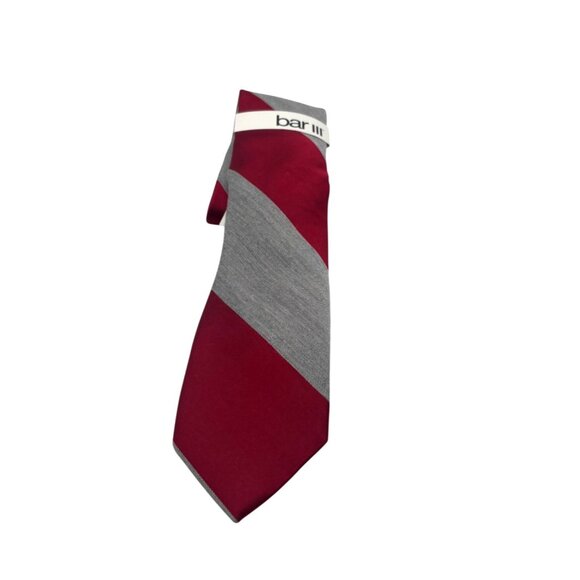 BAR III Sal Stripe Men’s Tie, Red/Gray - Picture 1 of 6